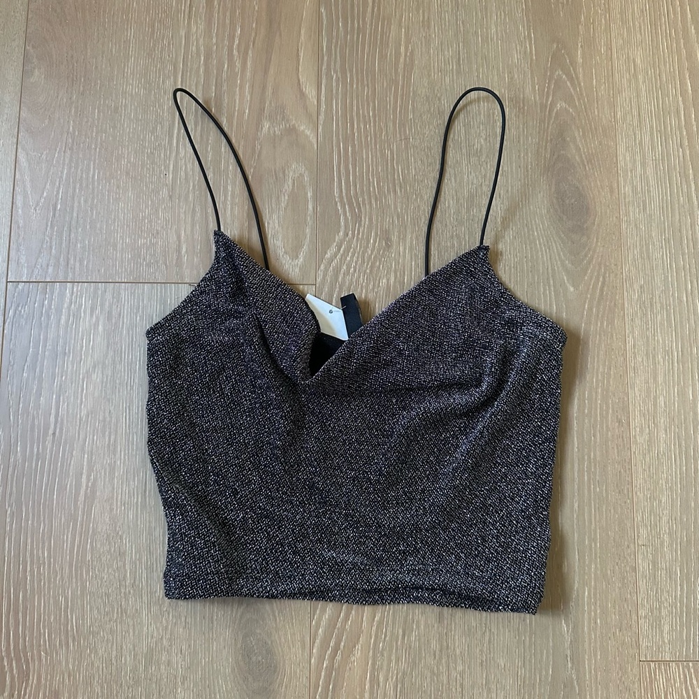 H&M Black Sparkly Top